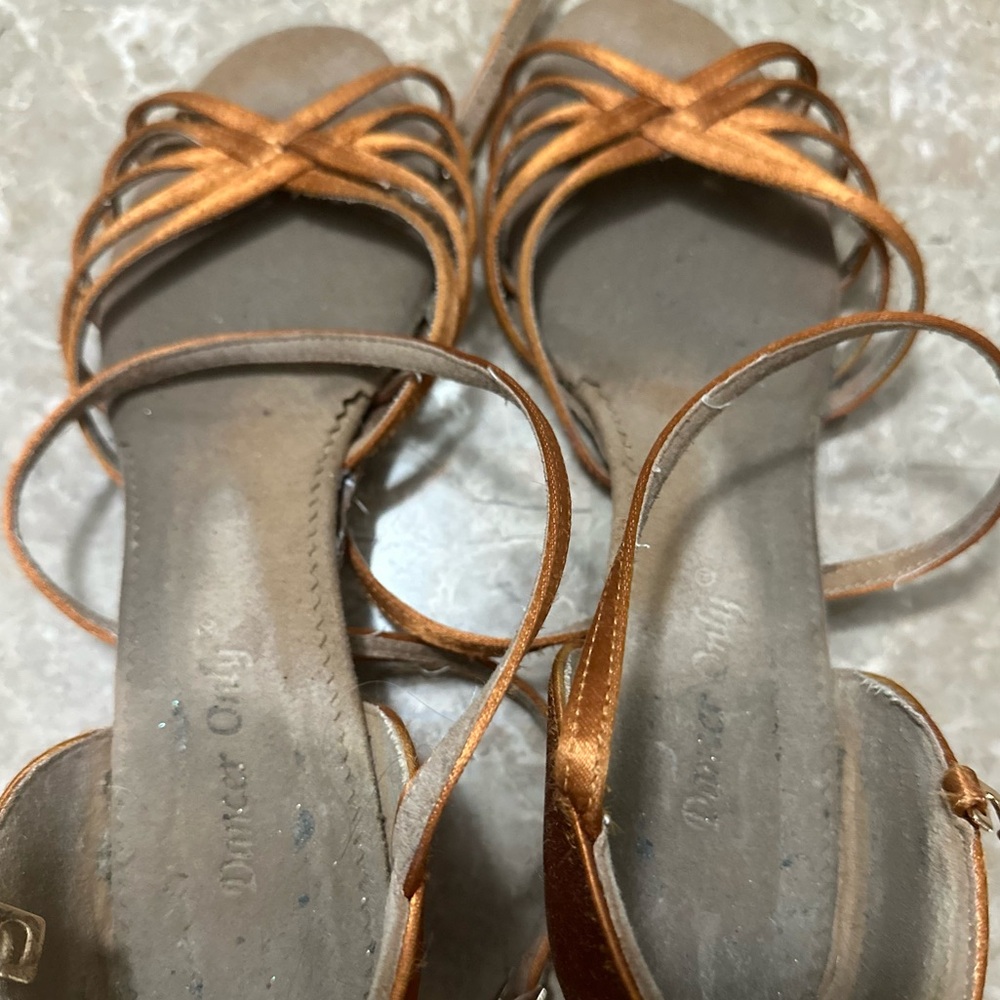 Ballroom shoes, Cuban heels - heavily used but can be refurbished